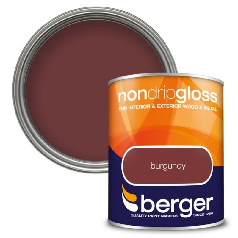 Berger Non Drip Gloss 750ml – Burgundy