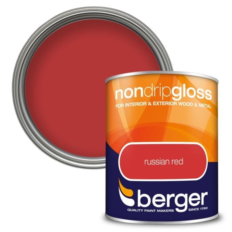 Berger Non Drip Gloss 750ml – Russian Red