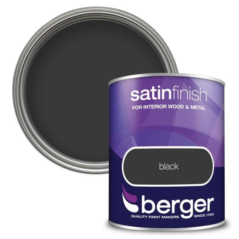 Berger Satin Finish 750ml – Black