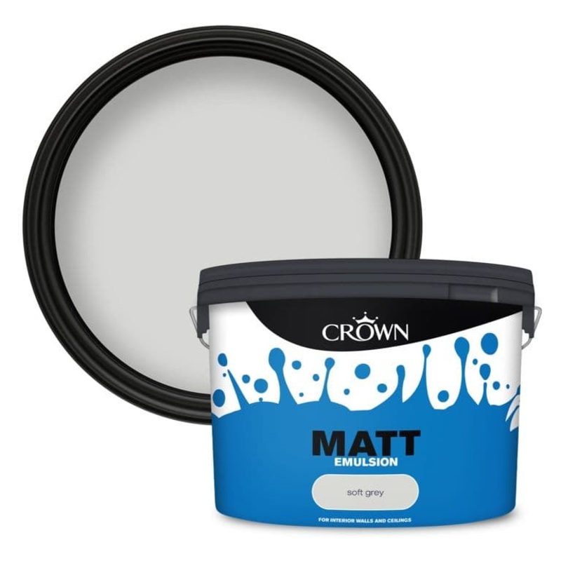 Crown Non Breatheasy Matt Emulsion 10L – Soft Grey