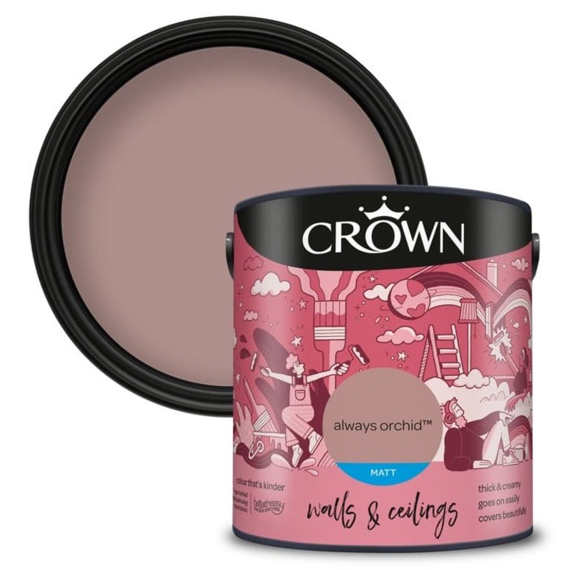 Crown Walls & Ceilings Matt 2.5L – Always Orchid