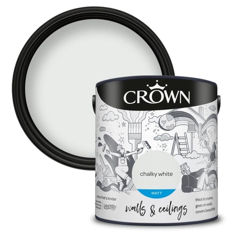 Crown Walls & Ceilings Matt  2.5L – Chalky White