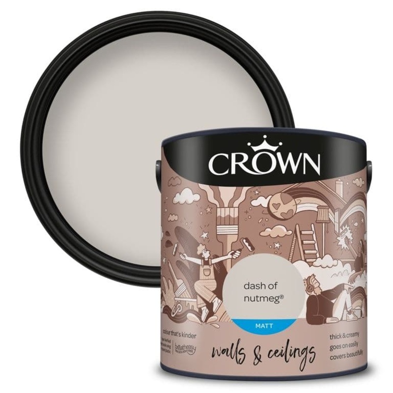 Crown Walls & Ceilings Matt  2.5L – Dash Of Nutmeg