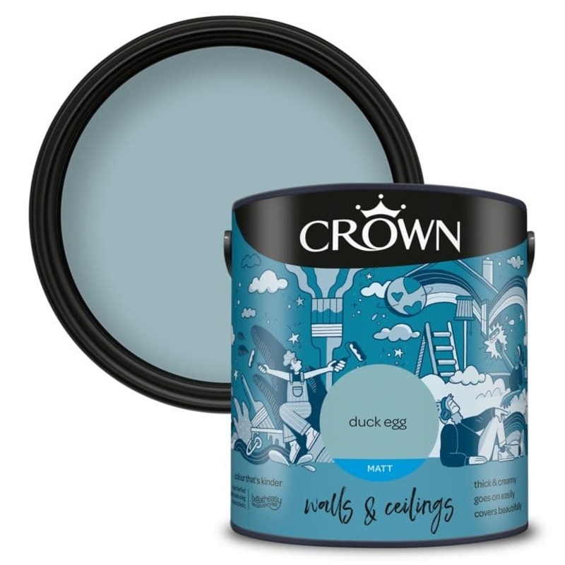 Crown Walls & Ceilings Matt  2.5L – Duck Egg