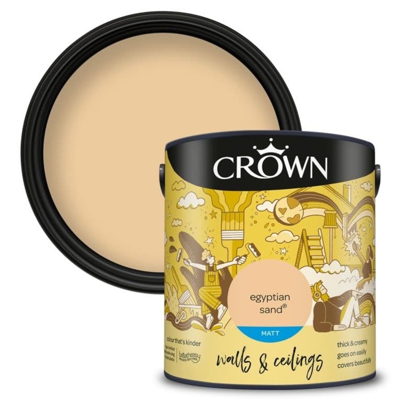 Crown Walls & Ceilings Matt  2.5L – Egyptian Sand