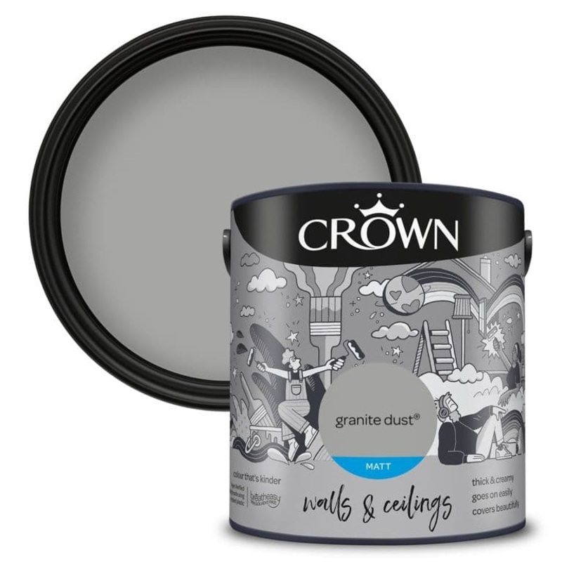 Crown Walls & Ceilings Matt  2.5L – Granite Dust