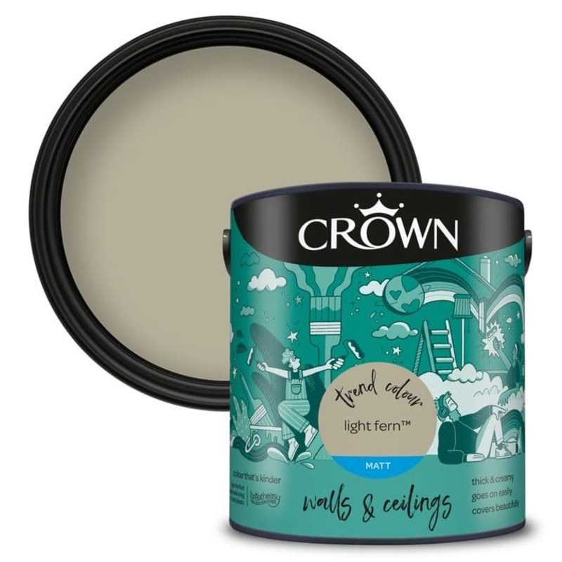 Crown Walls & Ceilings Matt 2.5L – Light Fern