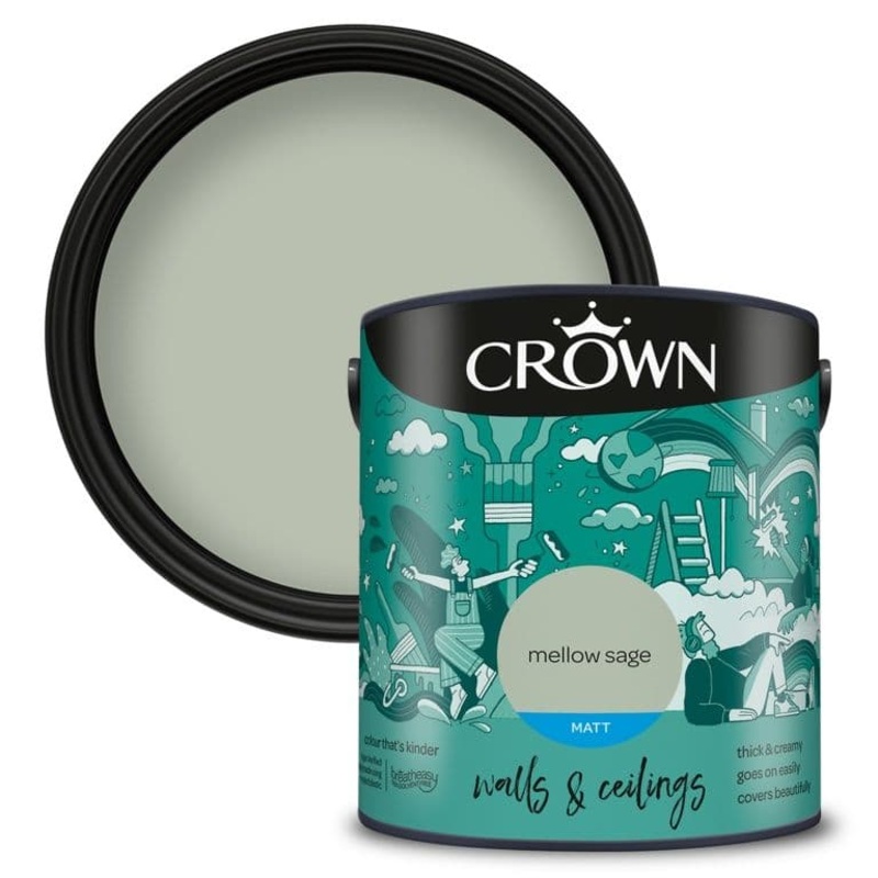 Crown Walls & Ceilings Matt  2.5L – Mellow Sage