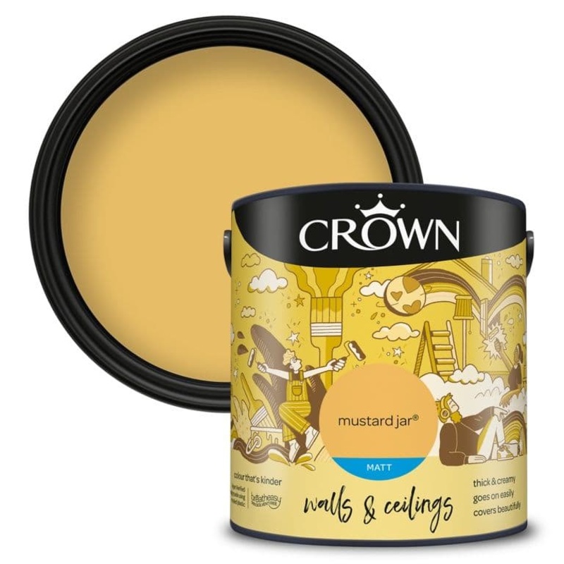 Crown Walls & Ceilings Matt  2.5L – Mustard Jar
