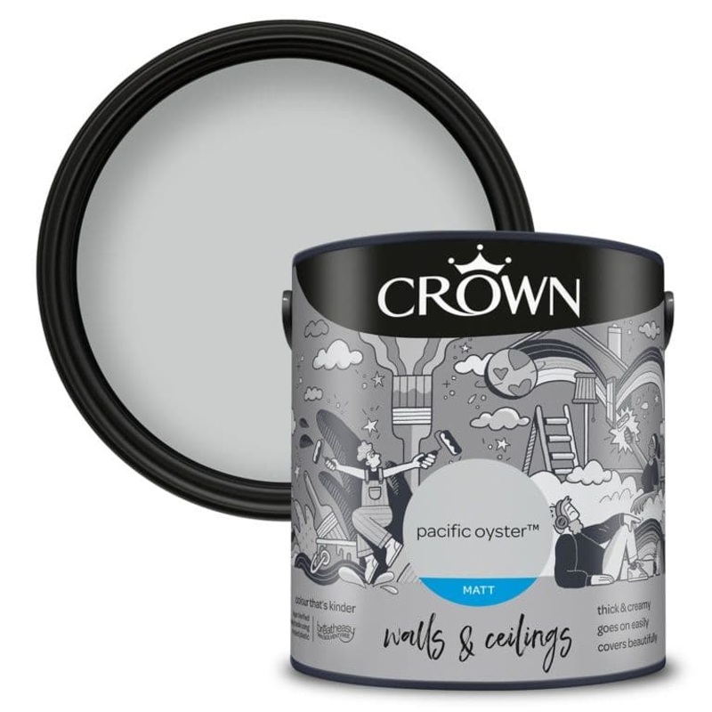 Crown Walls & Ceilings Matt 2.5L – Pacific Oyster