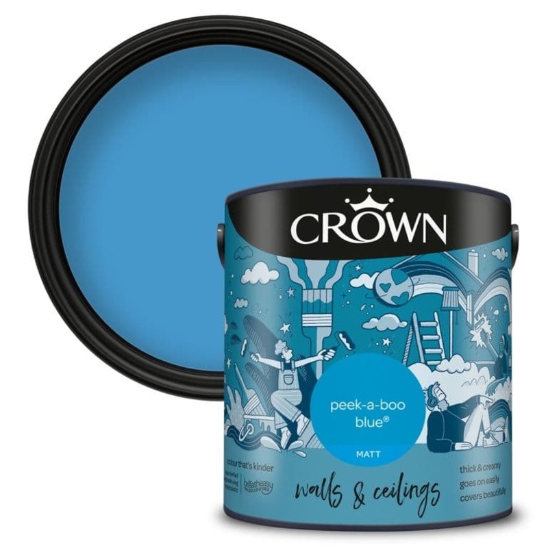 Crown Walls & Ceilings Matt 2.5L – Peekaboo Blue