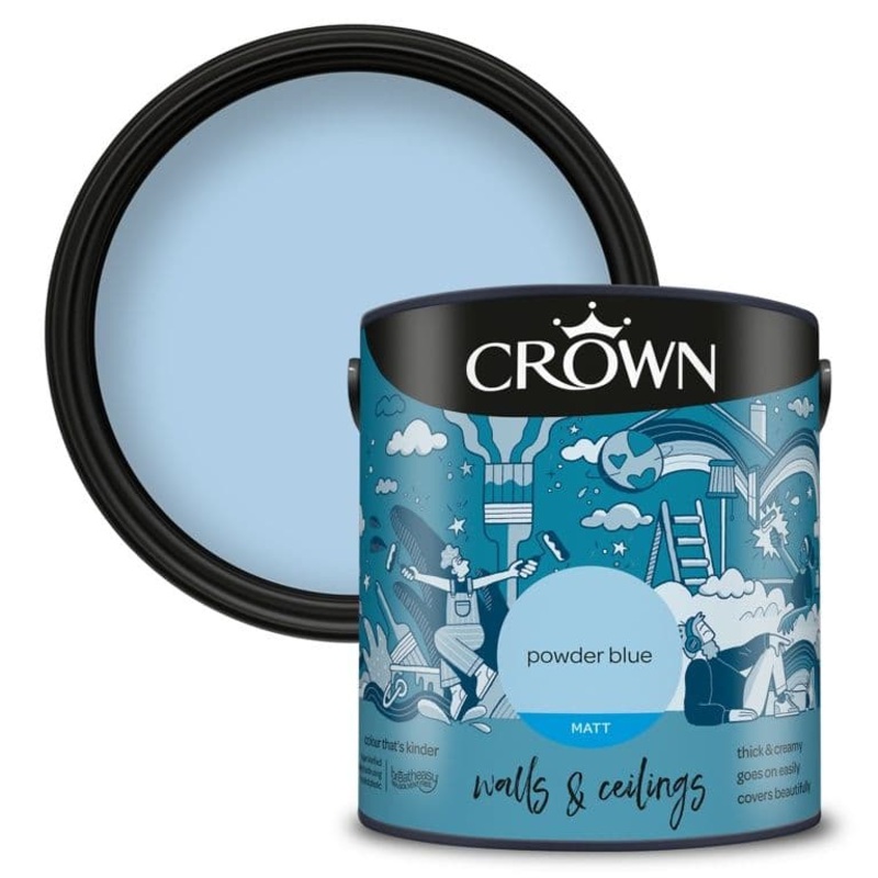 Crown Walls & Ceilings Matt  2.5L – Powder Blue