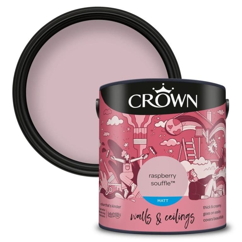 Crown Walls & Ceilings Matt 2.5L – Raspberry Souffle