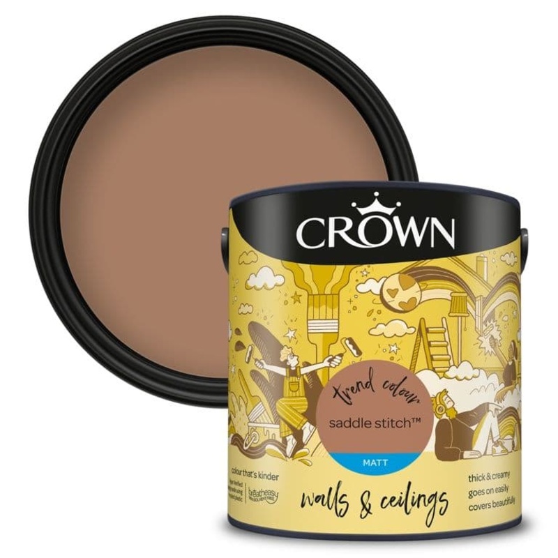 Crown Walls & Ceilings Matt 2.5L – Saddle Stitch