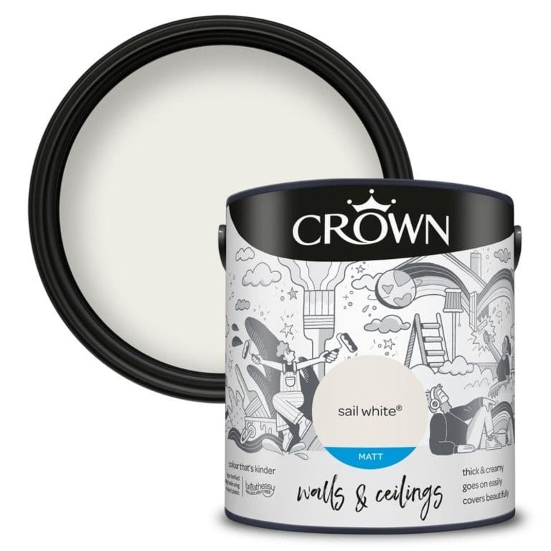 Crown Walls & Ceilings Matt  2.5L – Sail White
