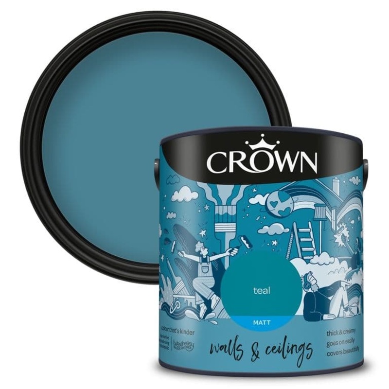 Crown Walls & Ceilings Matt  2.5L – Teal