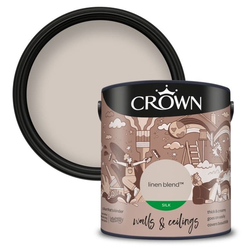 Crown Walls & Ceilings Silk 2.5L – Linen Blend