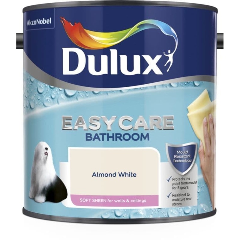 Dulux Easycare Bathroom Soft Sheen 2.5L – Almond White