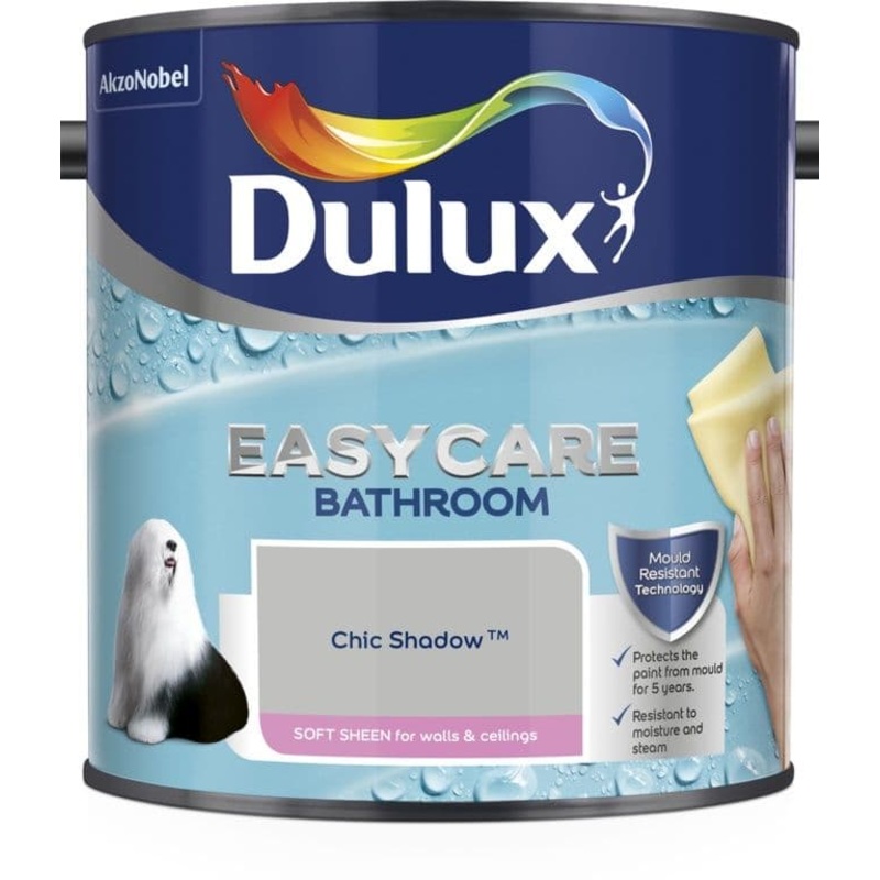Dulux Easycare Bathroom Soft Sheen 2.5L – Chic Shadow