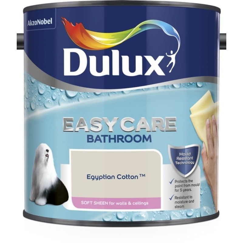 Dulux Easycare Bathroom Soft Sheen 2.5L – Egyptian Cotton
