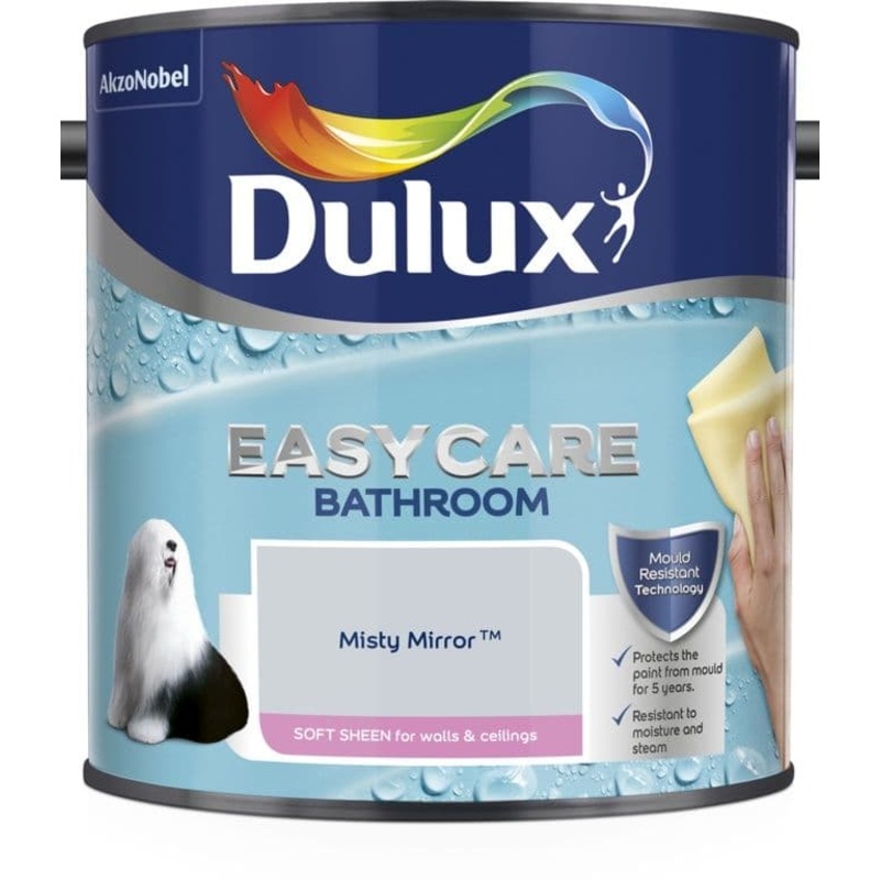 Dulux Easycare Bathroom Soft Sheen 2.5L – Misty Mirror