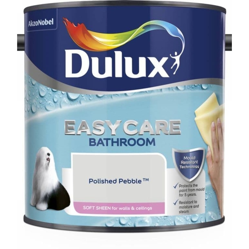 Dulux Easycare Bathroom Soft Sheen 2.5L – Polished Pebble