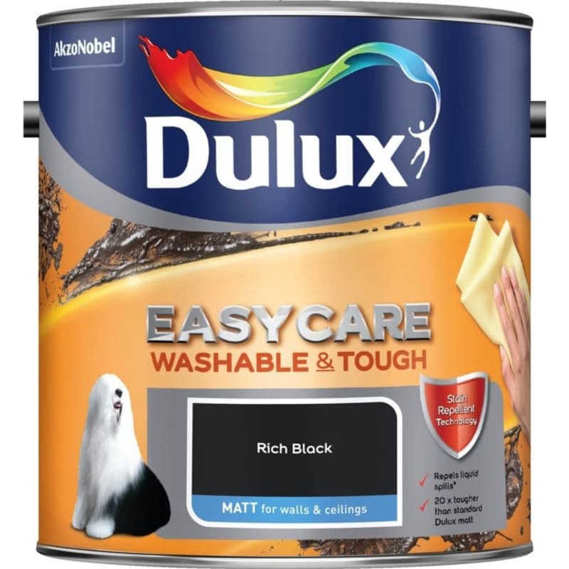 Dulux Easycare Matt 2.5L – Rich Black