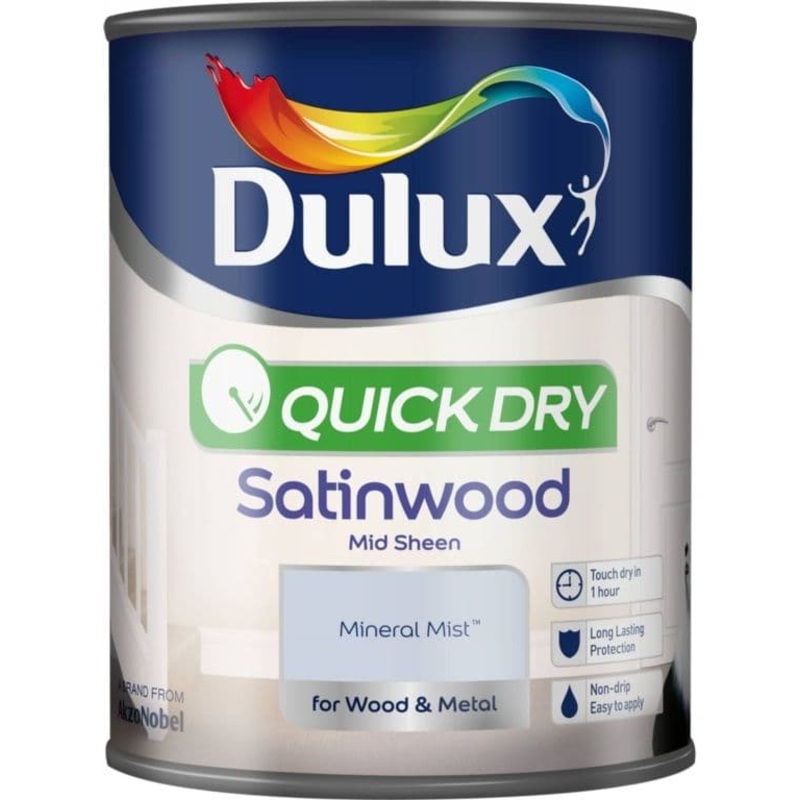 Dulux Quick Dry Satinwood 750ml – Mineral Mist