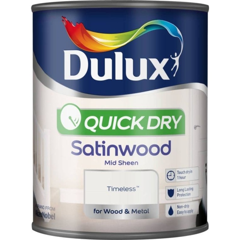 Dulux Quick Dry Satinwood 750ml – Timeless