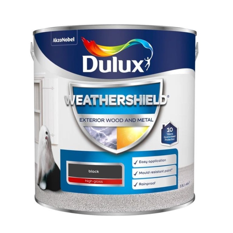 Dulux Weathershield Exterior Gloss 2.5L – Black