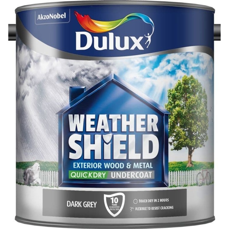 Dulux Weathershield Quick Dry Undercoat 2.5L – Dark Grey