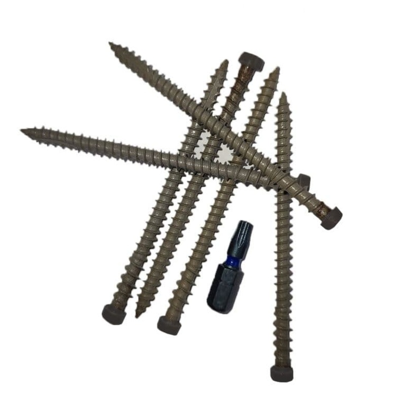 Eurodeck Composite Decking Grey Screws & Drill Bit – Pack 25