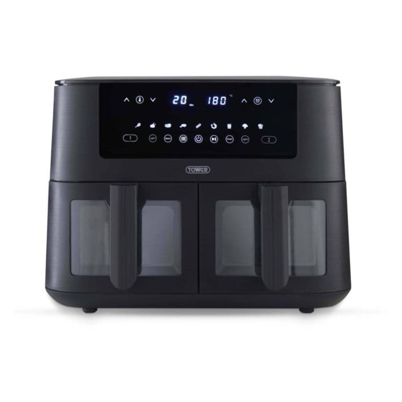 Tower Black Vortx Vizion Dual Basket – 8L