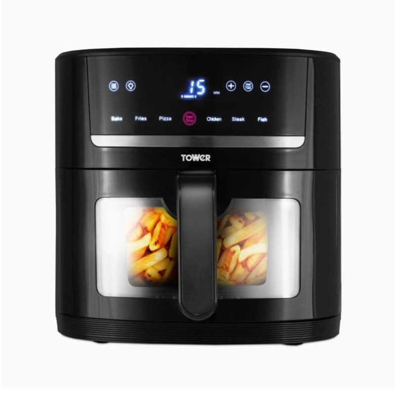 Tower Vortx Spacesaver Black Air Fryer – 6L