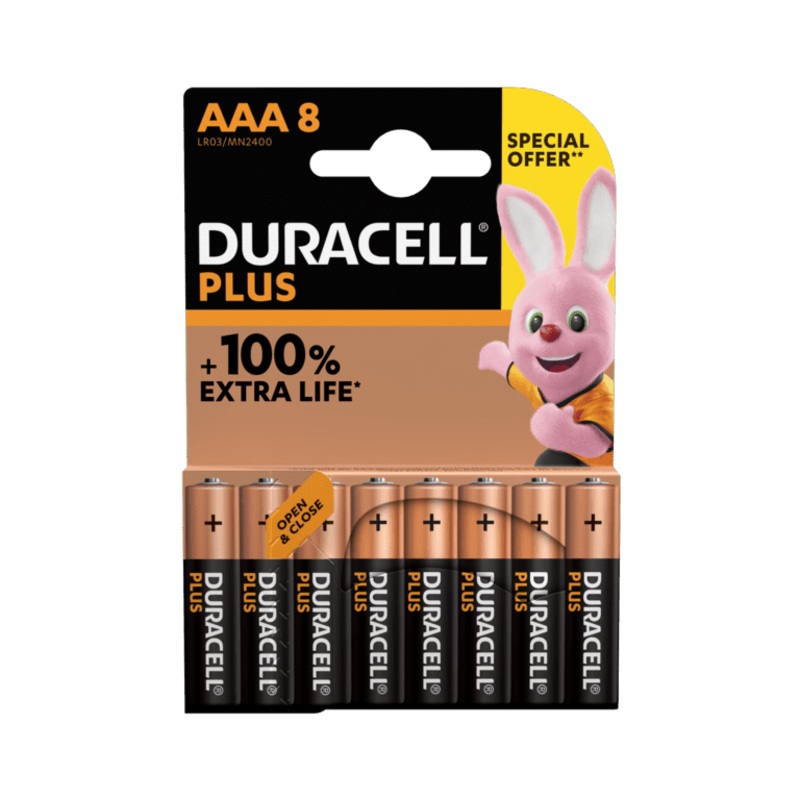 Duracell Plus Power AAA Special Offer Pack – 8 Pack