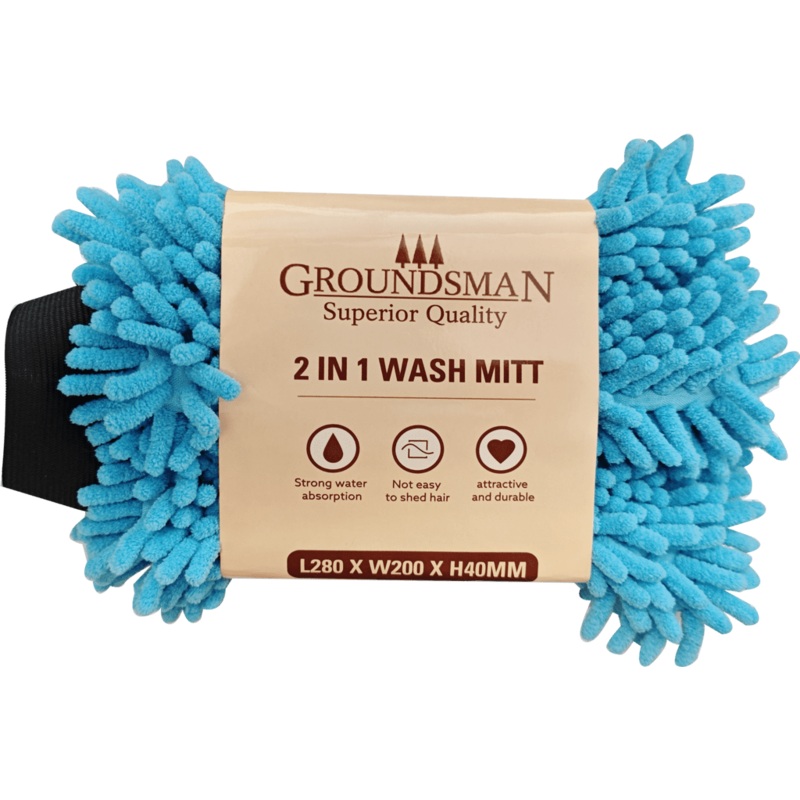 Groundsman 2 In 1 Microfibre Wash Mitt – 28×20