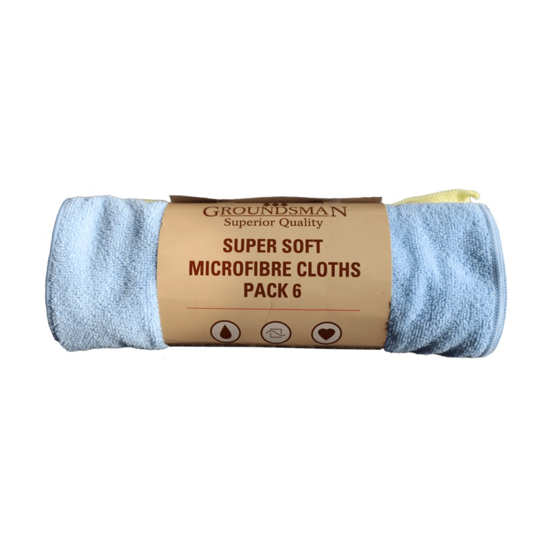 Groundsman Super Soft Microfibre Cloths 40 x 30cm – Pack 6