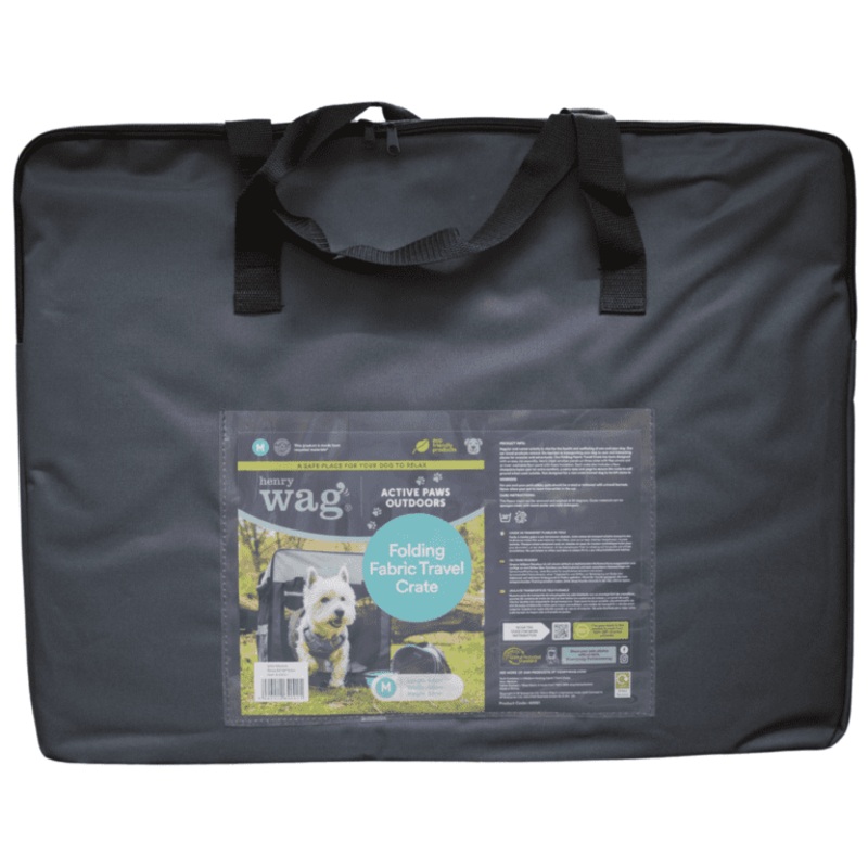 Henry Wag Folding Fabric Travel Pet Crate – Medium