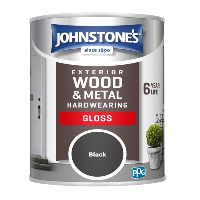 Johnstone’s Exterior Hardwearing Gloss 750ml – Black