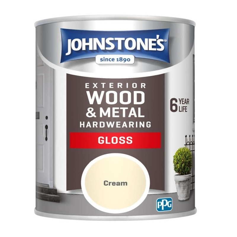 Johnstone’s Exterior Hardwearing Gloss 750ml – Cream