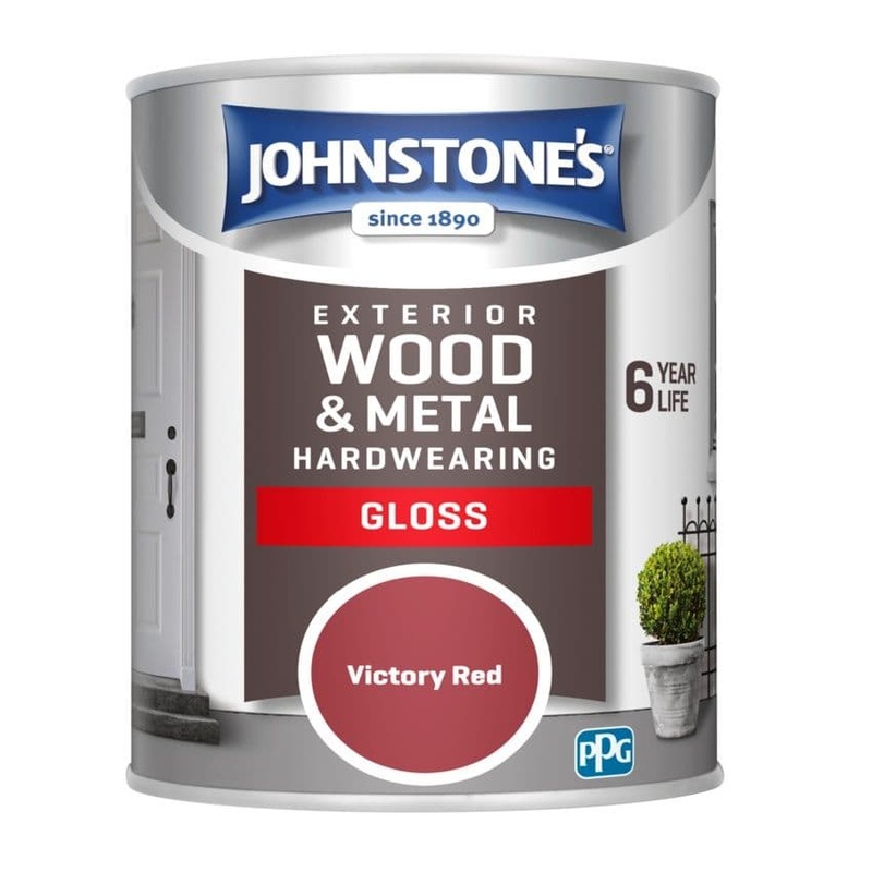 Johnstone’s Exterior Hardwearing Gloss 750ml – Victory Red