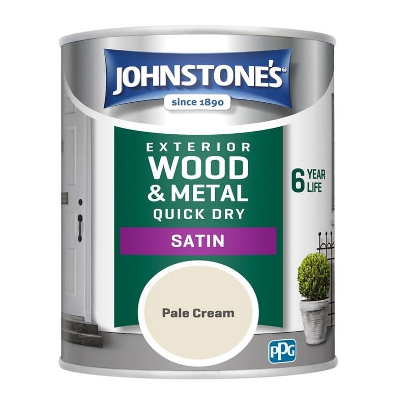 Johnstone’s Exterior Quick Dry Satin 750ml – Pale Cream