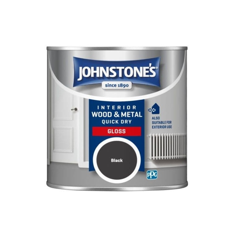 Johnstone’s Quick Dry Gloss – 250ml Black