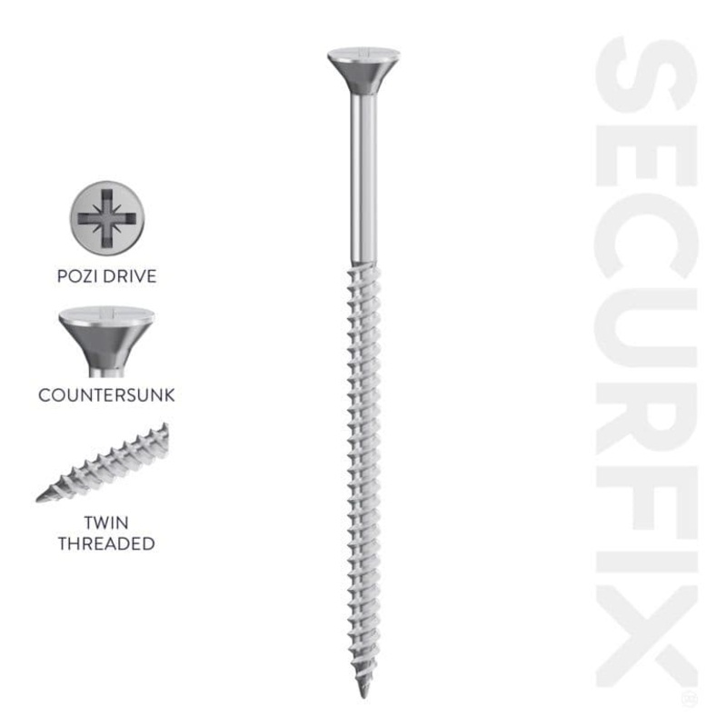 Securfix Twin Thread Screws 7×11/2 3.9x – Box 200