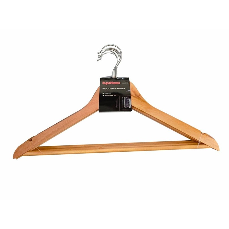 SupaHome Wooden Hangers – Pack 5