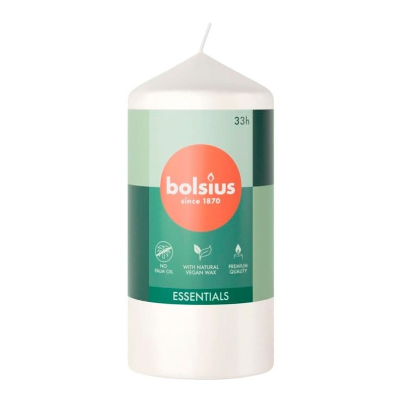 Bolsius Pillar Candle White – 120mm x 58mm