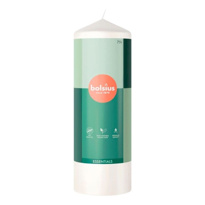 Bolsius Pillar Candle White – 200mm x 58mm