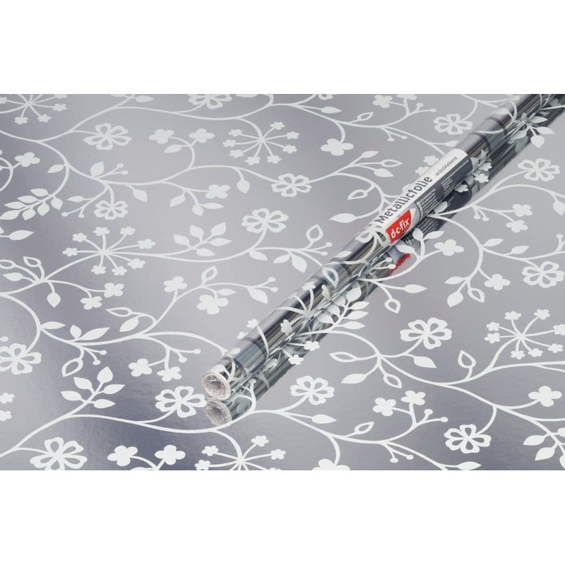 d-c-fix Self Adhesive Film – Metallic Flower Tendril – 67.5cm x 1.5m
