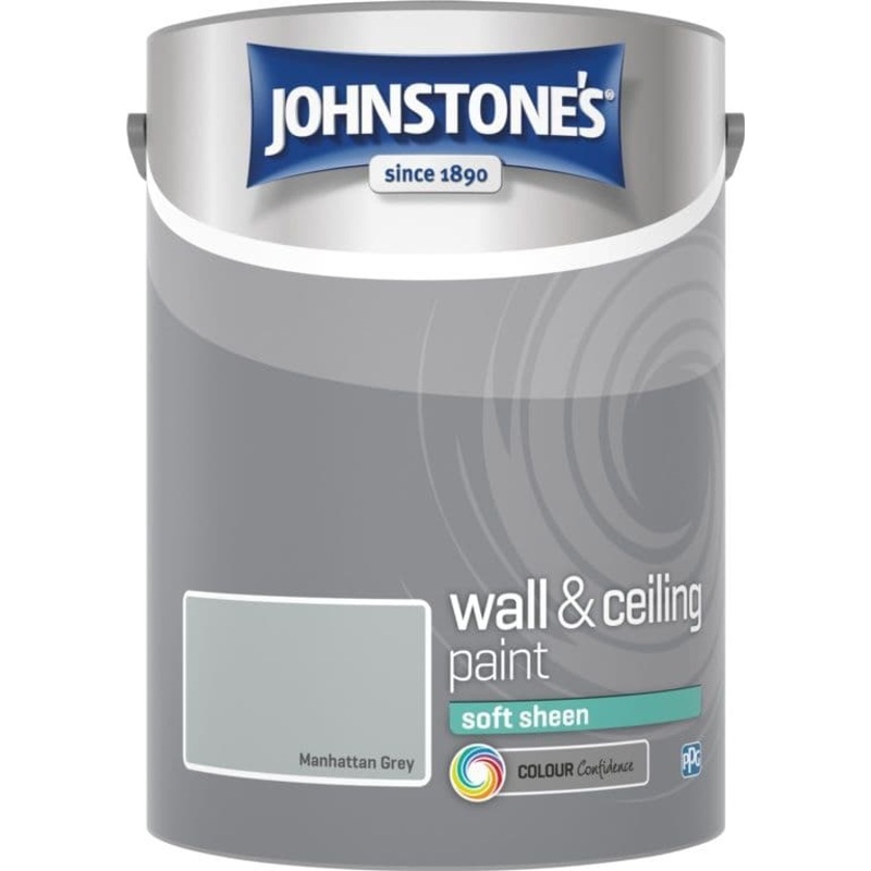 Johnstone’s Wall & Ceiling Soft Sheen 5L – Manhattan Grey