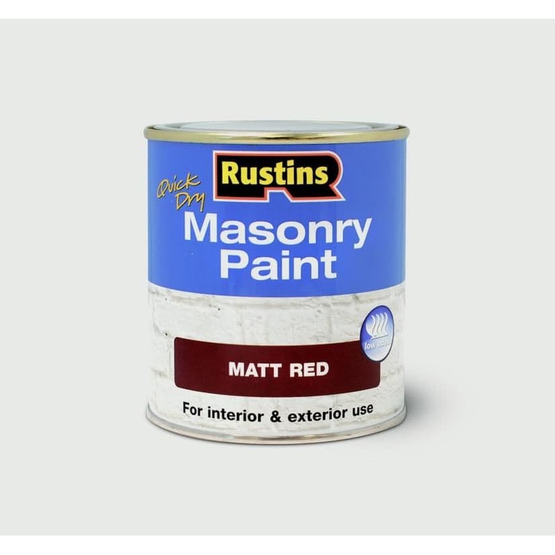 Rustins Masonry Paint 250ml – Red